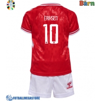 Fotballdrakt Barn Danmark Christian Eriksen #10 Hjemmedraktsett EM 2024 Kortermet (+ Korte bukser)